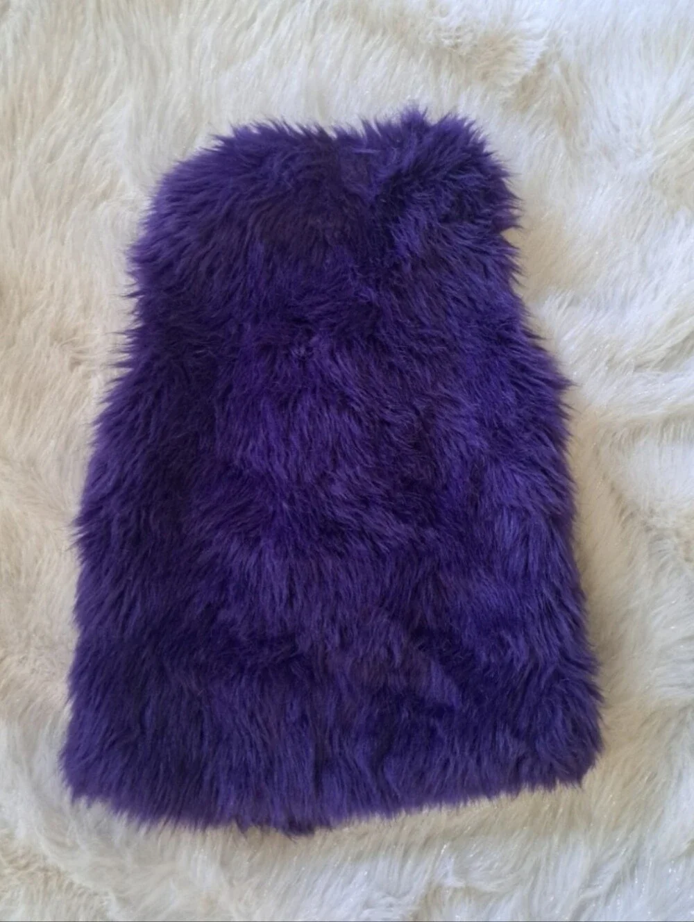 JUSTICE GIRLS BOLD PURPLE FUR VEST SZ 14